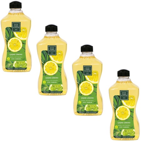 Eyüp Sabri Tuncer Doğal Zeytinyağlı Sıvı Sabun Çeşme Limonu Sıvı Sabun 1500 Ml X 4
