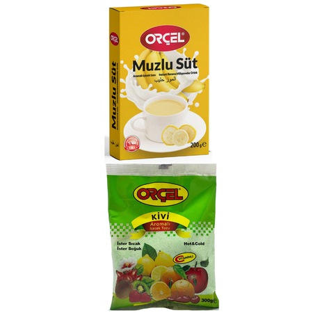 Orçel MuzluSüt 200 G + Kivi Aromalı İçecek Tozu 300 G + Oralet Çay