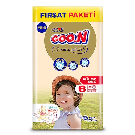Goon Külot Bez Premium Soft 6 Beden 15-25 KG 48 Adet