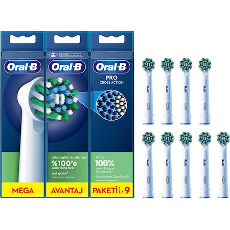 Oral-B Pro Cross Action Diş Fırçası Yedek Başlığı 9'lu