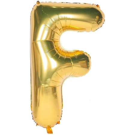 n11 Folyo F Harfi Balon 36 Cm Gold Altın Küçük Boy 16inc Folyo Balon