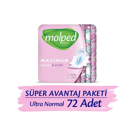 Molped Hijyenik Ped Ultra Normal Süper Avantaj Paketi 72 Adet