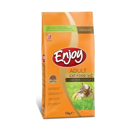 Enjoy Multicolor Renkli Gurme Yetişkin Kedi Maması 15 KG