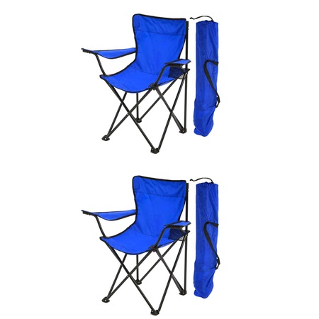 Exent 2'li Rejisör Kamp Sandalyesi Piknik Sandalyesi Katlanır Sandalye Taşıma Çantalı Mavi