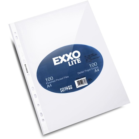 Exxo Lite A4 Delikli Poşet Dosya 100 Adet