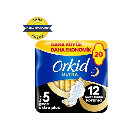 Orkid Ultra Gece Extra Plus Hijyenk Ped 20'li