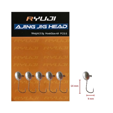 Ryuji Ajing 3.5gr No:4 Jig Head Zoka 5 Adet