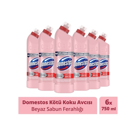 Domestos Beyaz Sabun Ferahlığı Çamaşır Suyu 6 x 750 ML