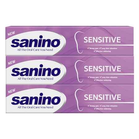 Sanino Sensitive Hassas Dişler Diş Macunu 3 x 90 ML