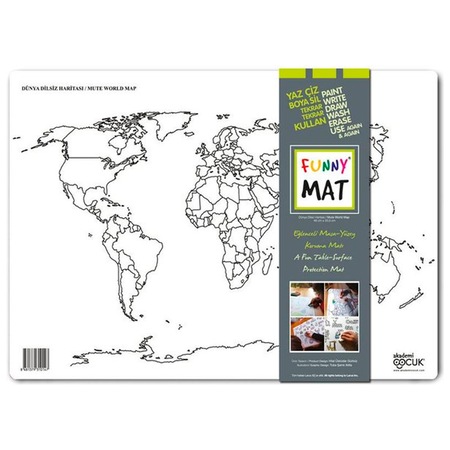 Akademi Çocuk - Funny Mat - Dünya Dilsiz Haritası