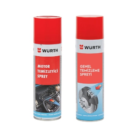 Würth Motor Temizleyici 500 Ml + Fren Balata Spreyi 500 Ml