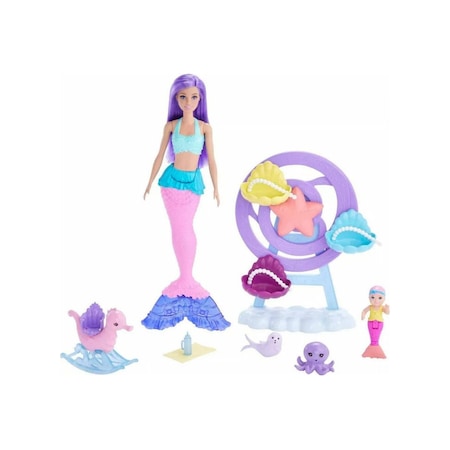 Barbie Dreamtopia Deniz Kızı Bebek ve Çocuk Oyun Alanı HLC30