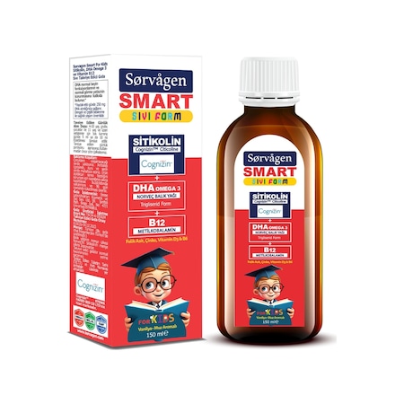 Sorvagen Smart Kids Sitikolin Sıvı Form B12 150 ML