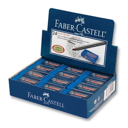 Faber-Castell Sınav Silgisi Dust-Free Mavi 24’Lü Paket