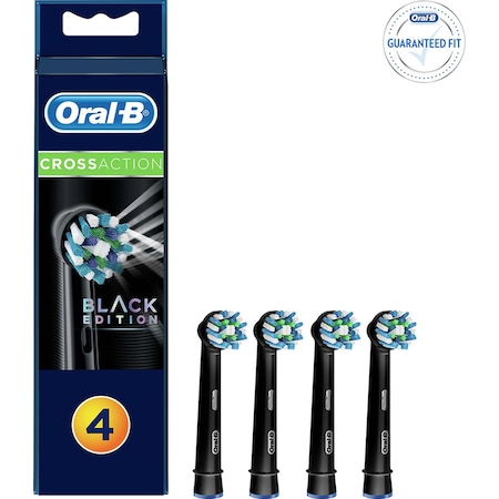 Oral-B Cross Action Diş Fırçası Yedek Başlığı 4'lü Siyah