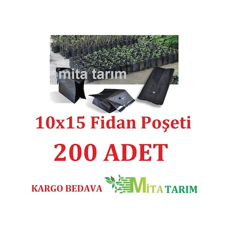 Fide Poşeti, 10X15, Fidan Poşeti, 200 Adet, Fidan Torbası