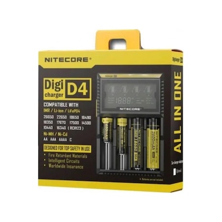 Nitecore D4 Li-ion Imr Lifepo4 Kablolu Pil Şarj Cihazı