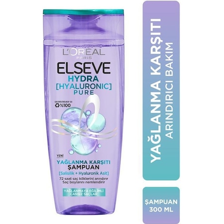 Elseve Hyaluron Pure Yağlanma Karşıtı Arındırıcı Şampuan 300 ML