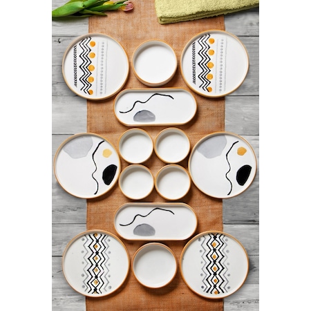 Kitchen Life Axial Stackable 14 Parça 6 Kişilik Kahvaltı Takımı