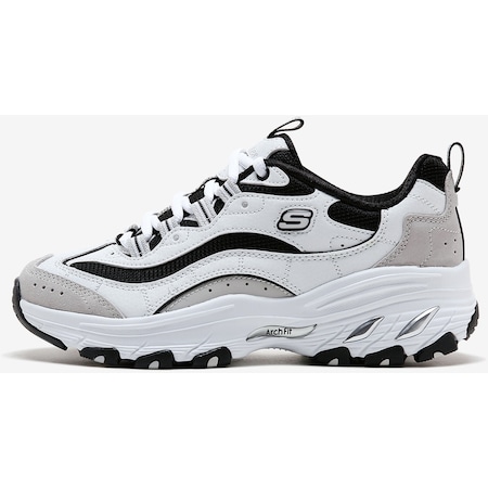 Skechers Arch Fit D'Lites Kadın Sneakers - Beyaz 149805 WBK