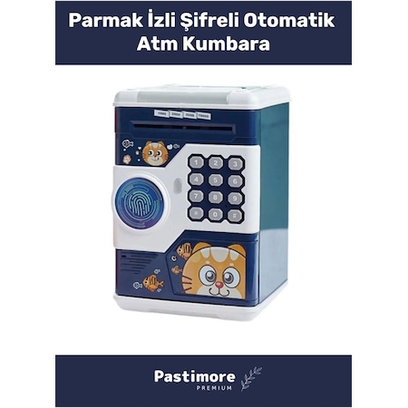 Özel Üretim Abs Plastik Pilli Otomatik Kağıt Bozuk Para Elektronik Parmak İzli Şifreli Atm Kumbara