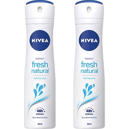 Nivea Fresh Natural Kadın Deodorant Sprey 2 x 150 ML