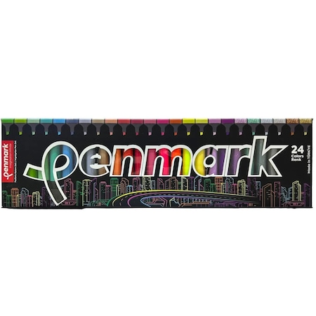 Penmark Plastik Standlı Fosforlu İşaretleme Kalem Seti 24 Renk