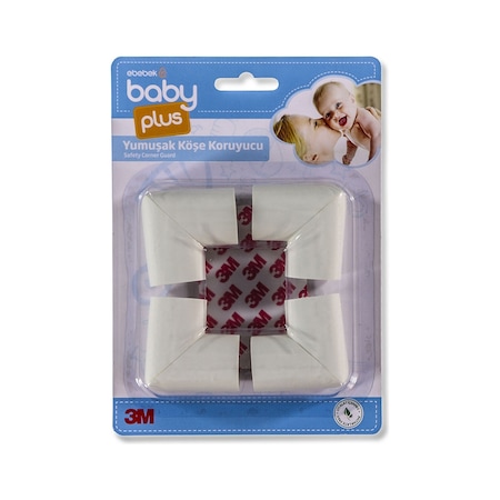 Baby Plus Soft Köşe Koruyucu 5x5x3,4 Cm Byp-6989 Beyaz BYP-6989_Beyaz