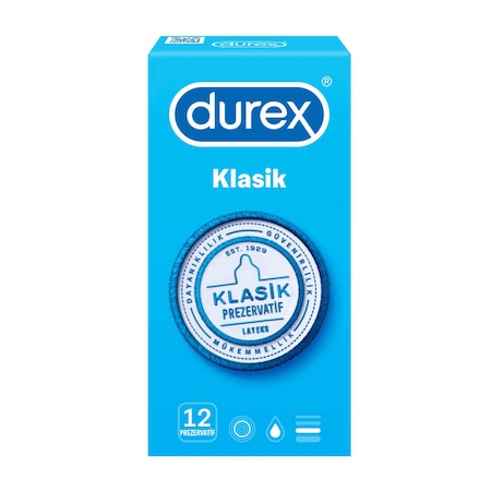 Durex Klasik Prezervatif Lateks 12'li