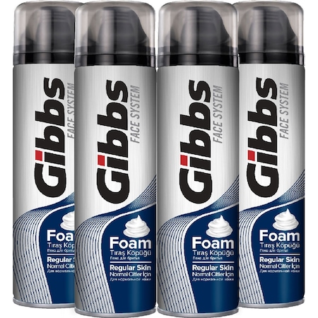 Gibbs Regular Tıraş Köpüğü 4 x 200 ML