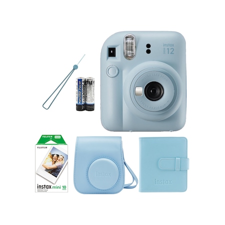 Fujifilm Instax Mini 12 Fotoğraf Makinesi + Askı + Pil + Çanta + 10'lu Film + Albüm