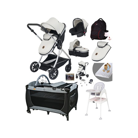 Baby Home Ekonomi Paket 10 In 1 1010 Travel Sistem Bebek Arabası 560 Oyun Parkı Yatak Beşik Ve Mama Sandalyesi