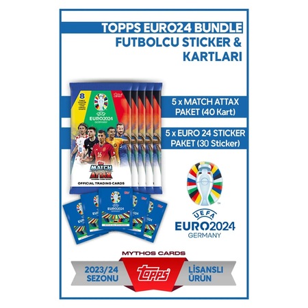 Topps Euro 2024 - Bundle Futbolcu Kart Ve Sticker