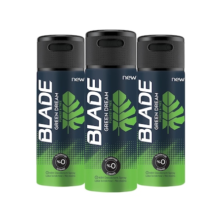 Blade Green Dream 48H Erkek Sprey Deodorant 3 x 150 ML