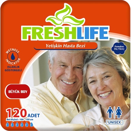 Freshlife Büyük Boy Yetişkin Hasta Bezi L 4 x 30'lu