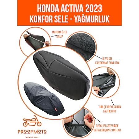 Honda Activa 125 (2023-2024) Konfor Sele ve Yağmurluk Kılıfı