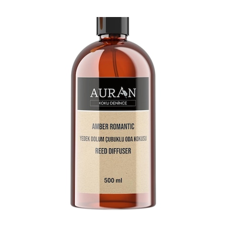 Auran Amber Romantik Yedek Çubuklu Oda ve Ortam Kokusu Esansı Yedek Dolum Şişe 500 ML