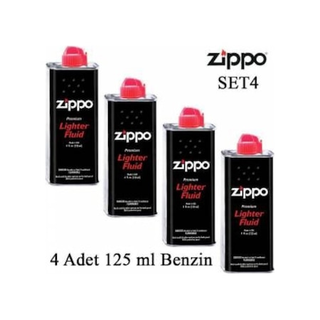 4 Adet Made In Usa Zippo Çakmak Benzini 125Ml Zippo Benzin