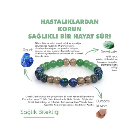 Mystic Energy Doğal Taş Sağlik - Şifa Tılsım Bilekliği