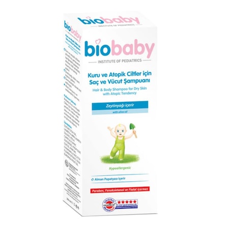 Biobaby Atopik ve Kuru Cilt Bebek Saç ve Vücut Şampuanı 300 ML