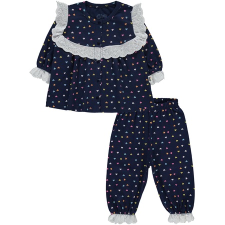 Civil Baby Kız Bebek Pijama Takımı 6-18 Ay Lacivert 22330d764k11-1