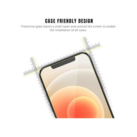 Aheaks iPhone Uyumlu 12 Nano Ekran Koruyucu Tempered Kırılmaz Cam - Ultra Ince K1