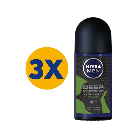 Nivea Amazonia Erkek Roll-On Deodorant 3 x 50 ML