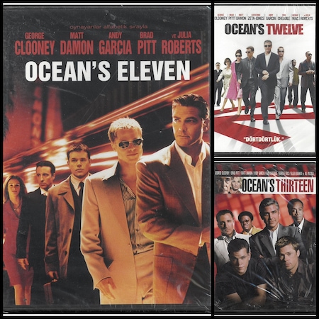 Ocean's Eleven Twelve Thirteen 3 Film Türkçe Dublaj Altyazılı DVD