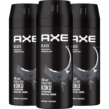 Axe Black Erkek Sprey Deodorant 150 ML x 3