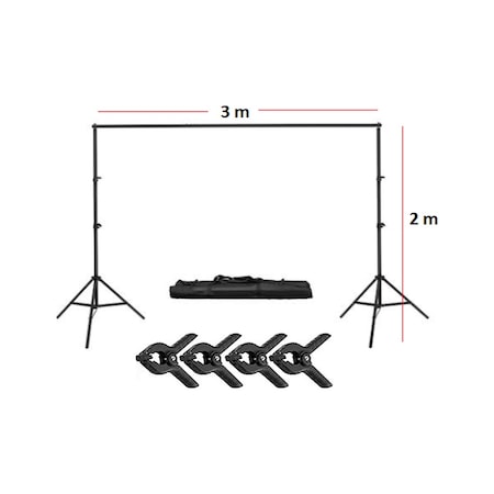 Fon Standı (2x3 Metre) + 4 Adet Mandal