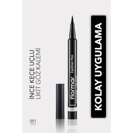 Flormar Eyeliner Pen Keçe Uçlu Likit Göz Kalemi 001 Black