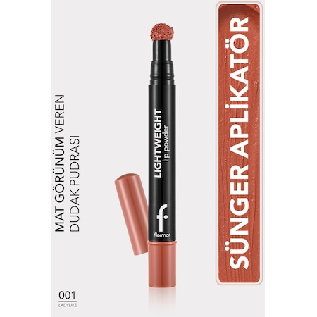 Flormar Lightweight Lip Powder Sünger Uçlu Likit Kalem Ruj 001 Ladylike