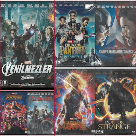 Marvel Avengers (Yenilmezler) 7 Film Dvd Türkçe Dublaj Ve Altyazı