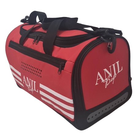 Anıl Bags Spor Seyahat Çantası 45 Cm Ayakkabı Bölümlü Kırmızı